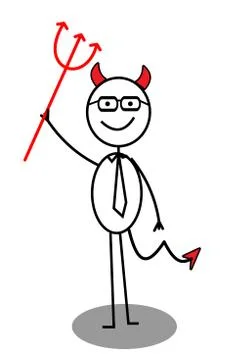 Devil businessman Stock Illustration