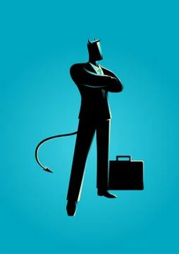 Devil as a businessman Stock Illustration