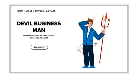 Devil businessman vector Stockillustratie