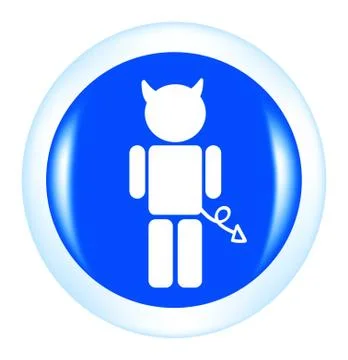 Devil button Stock Illustration