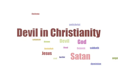 Devil In Christianity Wordcloud Animated Isolated On White Stock Footage 103659473