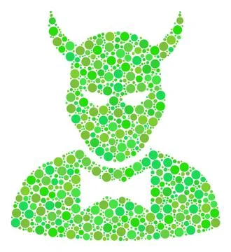 Devil Collage of Dots Stock Illustration