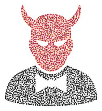 Devil Composition of Small Circles Stock Illustration