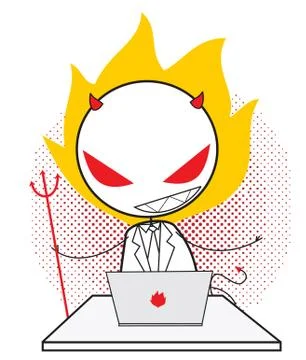 Devil computer Stock Illustration