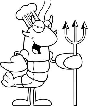 Devil Crawfish Chef Stock Illustration