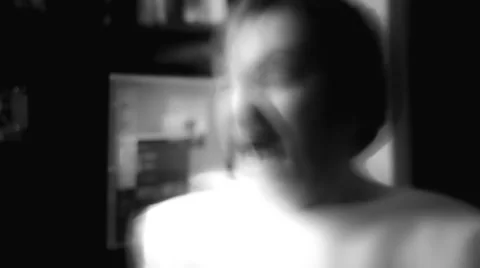 Devil Crazy lunatic  man time lapse Stock-Footage 46594055