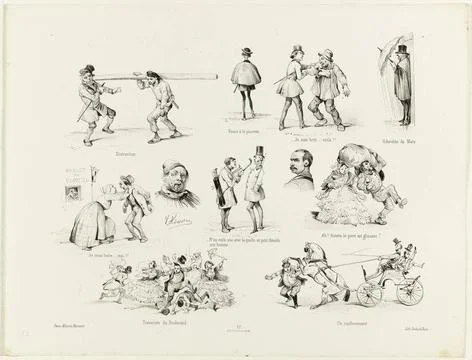 Devil de Paris, PL.17 Jean-Victor Adam, said Victor Adam (1801-1866). Devi... Fotos de archivo