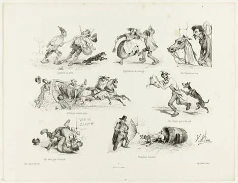 Devil de Paris, pl.7 Jean-Victor Adam, said Victor Adam (1801-1866). Devil... Stock Photos