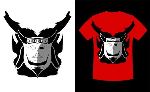 Devil of death t shirt design Stock Illustration
