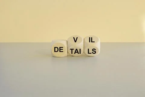 Devil in the details symbol. Stock Photos