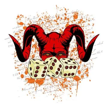 Devil dice Stock Illustration