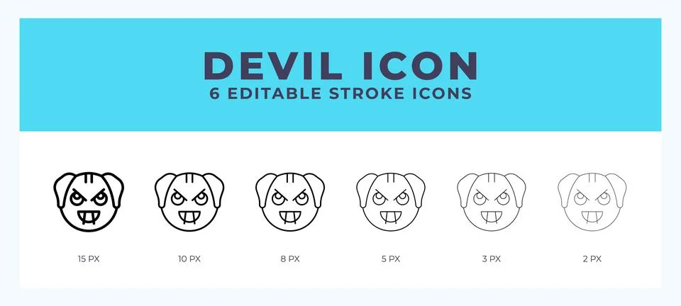 Devil dog line icon vector illustration. Trendy styles. Stock Illustration