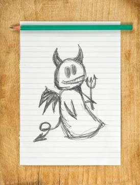Devil doodle Stock Illustration