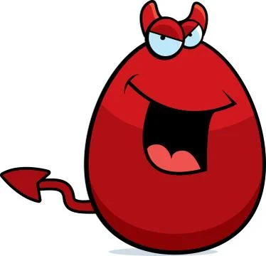 Devil egg smiling Stock Illustration