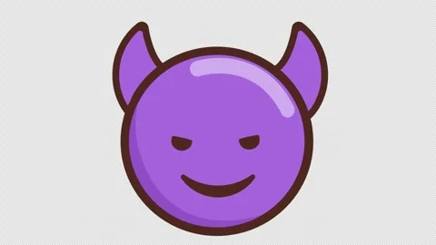 Devil Emoji  Animation 4K Loop Transparant Stock Footage 317549981