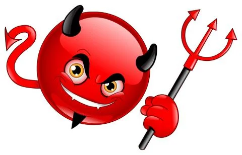 Devil emoticon Stock Illustration