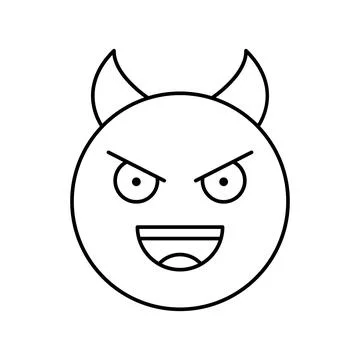 Devil, emotions icon. Simple line, outline vector expression of mood icons for Stock Illustration