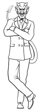 Devil Evil Businessman in Suit Stock Illustration