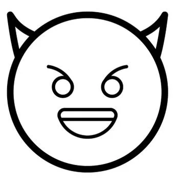 Devil Face Emoji Stock Illustration