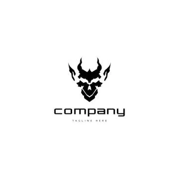 Devil face logo Stock Illustration