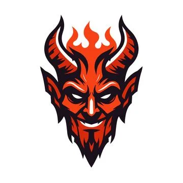 Devil Face Tattoo Stock Illustration