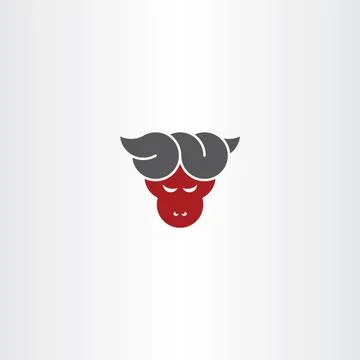 Devil face vector symbol design Stock Illustration