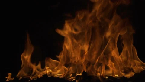 Devil flame, hell concept. The fire, burning flame. Large burning flaming fire Stock Footage 171887419