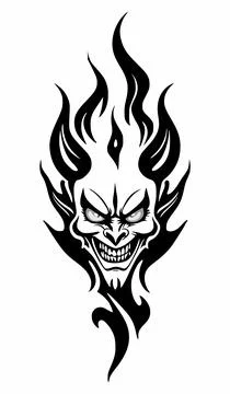 Devil flames Stock Illustration