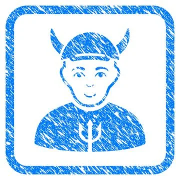 Devil Framed Stamp Stockillustratie