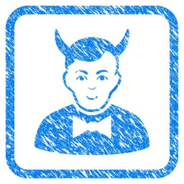 Devil Framed Stamp Stockillustratie