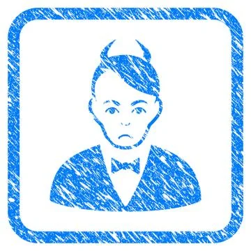 Devil Framed Stamp 库存插图