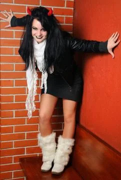 Devil girl Foto stock