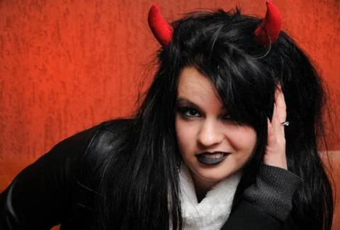 Devil girl Foto stock