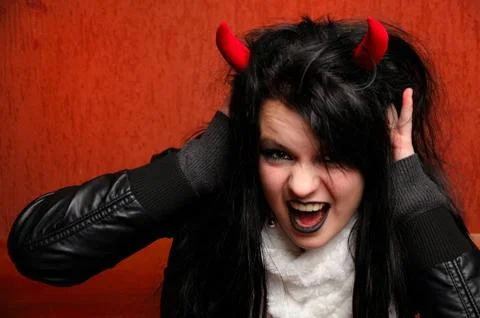 Devil girl Foto stock