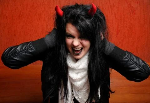 Devil girl Foto stock