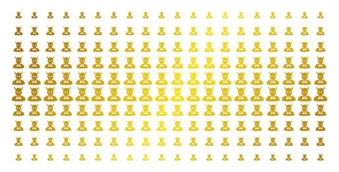 Devil Gold Halftone Pattern Stock Illustration