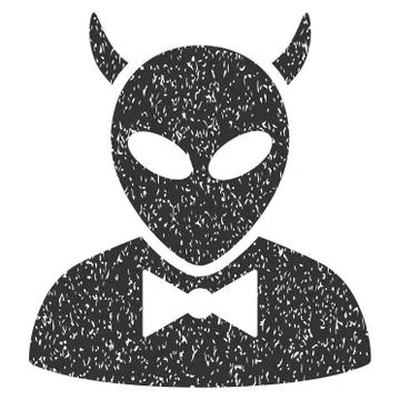 Devil Grainy Texture Icon Stock Illustration