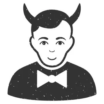 Devil Grainy Texture Icon Stock Illustration