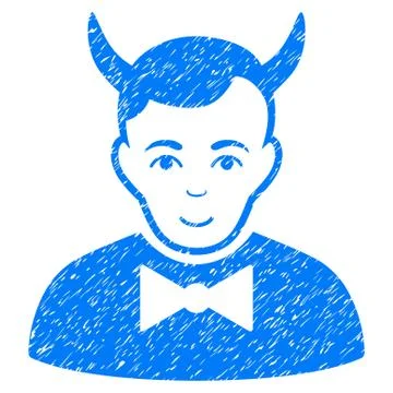 Devil Grainy Texture Icon Stock Illustration