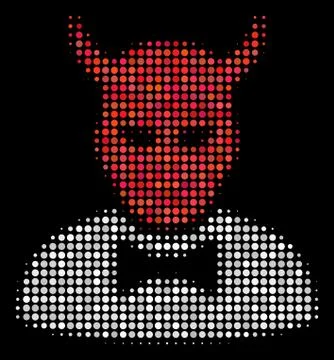 Devil Halftone Icon 库存插图