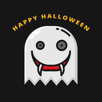 Devil Halloween Icon Filled Line Style. Ghost Monster Vector Logo Illustratio Stock Illustration