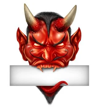 Devil head blank sign Ilustración de archivo