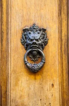 Devil head door knocker 写真素材