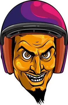 Devil head mascot vector on white background Illustrazione stock