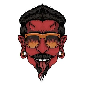 Devil Head vector illustration Stock-Illustration