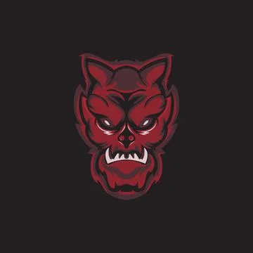 Devil head vector illustration mascot Illustrazione stock