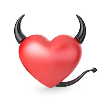 Devil heart. 3D Stock Illustration