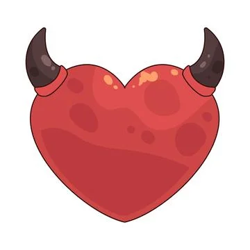 Devil heart illustration イラスト素材