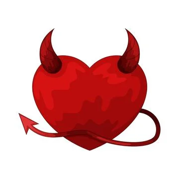 Devil heart illustration イラスト素材