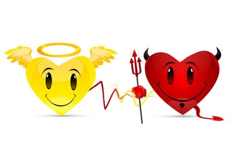 Devil hearts Stock Illustration